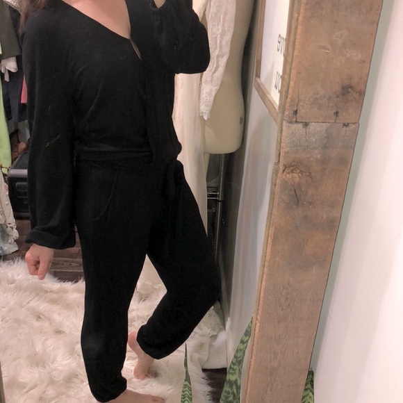 Young Fabulous and Broke black knit pants jumpsuit size medium - Picture 5 of 10